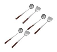 KEALLANS Set di strumenti per spatola e mestolo per wok, spatola da 17 pollici per wok, spatola da wok in acciaio inossidabile