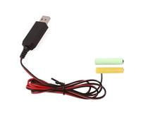 KEALLANS USB 5V a 3V LR03 AAA Dummy Batteria Eliminators per Radio LED Luce 2m