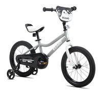 KEANO Bicicletta per bambini Lexicon da 16 pollici per bambine dai 5 ai 7 anni, biciclette per bambini da 16 pollici con rotelle, ARGENTO
