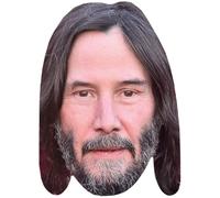 Keanu Reeves (Grey Beard) Maschere di persone famose, facce di cartone