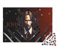 Keanu Reeves Jigsaw Puzzle Impossibili 1000 Pezzi John Wick Decorazione Per La Casa. Rilassamento E Intelligence Per Adulti E Ragazzi Da 14 Anni 1000pcs (75x50cm)