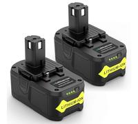 KEATFE 2 batterie di ricambio da 18 V, 5,0 Ah, per ryobi 18 V, RB18L50 RB18L40 RB18L25 RB18L15 RB18L13