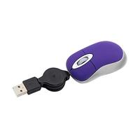 KeautFair Mini mouse cablato, cavo USB retrattile da 70 cm, 1600DPI, portatile, ergonomico, piccolo, piccolo, per bambini, mani piccole, per Win98/Win7/2000/ME/XP/VISTA, computer portatile/PC (viola)