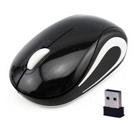 KeautFair Mini mouse wireless portatile, per viaggi di lavoro, piccoli mouse silenzioso, design ergonomico, 2,4 GHz, 1000 DPI, mouse senza fili per bambini, mani piccole, per computer portatile (nero)