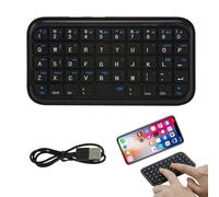 KeautFair Mini tastiera Bluetooth senza fili ricaricabile portatile silenziosa piccola compatta per Windows/iOS/Android/PC/Laptop/Smartphone/Tablet(Nero)