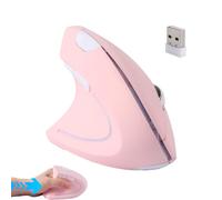 KeautFair Mouse wireless ergonomico per mancini (rosa)