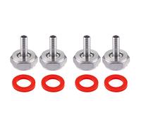 Keavenoy 4 raccordi in acciaio inox per birra, set di collegamento per tubi della birra, dado esagonale 5/8 filettatura G x 5/16 ganci
