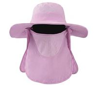 KEAYOO Cappello da sole da uomo e donna, UPF 50+, con protezione per il viso e per il collo, 3 in 1, protezione UV, traspirante, con zanzariera rimovibile, leggero e pieghevole, per escursionismo