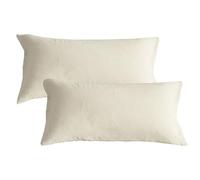 KEAYOO Federa per cuscino in mussola, 40 x 80 cm, in 100% cotone, incredibilmente morbida (beige, 40 x 80 cm)