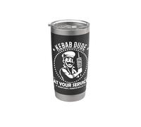 Kebab Dude: coltello affilato, abilità affilate, design divertente! Bicchiere termico in acciaio inox doppia parete