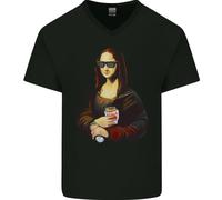 Kebab Mona Lisa Maglietta In Cotone A V Divertente Per Uomo
