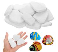 kebitedamai 15 Pz Sassi da Dipingere, 5-8 cm Sassi Bianchi da Giardino, Ciottoli Bianchi da Giardino, Sassolini Decorativi per Vasi, Pietre Piatte Bianche per Lavori Artigianali Decorazione Acquario