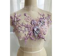 KEBOOT Fiori in Rilievo Tessuti di Pizzo Applique Ricamo Cucito su Toppe per Abito da Sera da Sposa Abbigliamento Patch Scrapbooking