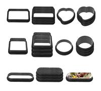 Keboyoe 20 Pezzi Anello Crostata Forato Stampo Crostata Microforato in Plastica Rotonda,Ovale,Cuore,Quadrato,Rettangolo Anello Microforato Crostata per Crostate Pasticceria Torte Pizze Muffin