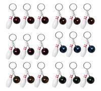 Keboyoe Mini Portachiavi Bowling Sportivi per Bambini - 18 Pezzi Birillo e Palla per Sport Souvenir, Feste