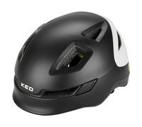 KED Pop - casco bici - bambino S (48-52 cm) Black/White unisex Mips