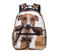 KEDDJI Cani Jack Russell Terrier Animali, Zaino per studenti Zaino casual Zaino classico Borsa da scuola resistente all'acqua