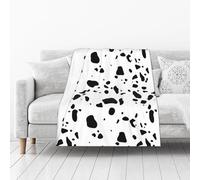 KEDDJI Pelle Dalmata Cane Macchie Animale Animali Fauna Selvatica Dalmata Coperta calda in pile di flanella, morbida e soffice, da usare come copriletto/lenzuola 102 x 127 cm