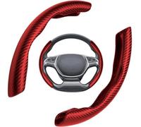 KEDDWE 2 Pezzi Copri Volante Auto per Audi A1 S-Line A1 Sportback A1 S A2 A3 S-Line A3 8P 8V A3 1995-2026, Coprivolante in Fibra di Carbonio Antiscivolo,B