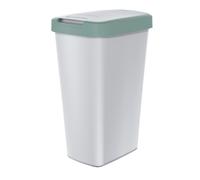 Keden Compacta Q Pattumiera Cestino Raccolta differenziata Portarifiuti (45l, Cenere/verde chiaro)