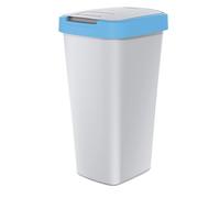 Keden Compacta Q Pattumiera Cestino Raccolta differenziata Portarifiuti (25l, Cenere/blu chiaro)