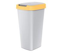 Keden Compacta Q Pattumiera Cestino Raccolta differenziata Portarifiuti (25l, Cenere/giallo chiaro)