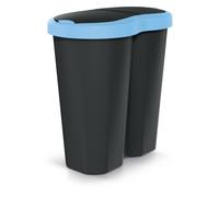 Keden Compacta R Duo pattumiera monocamera 40 L blu/nero con due coperchi