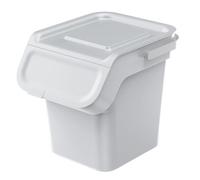 Keden Kaddi Q Pattumiera con Filtro a carboni Riciclaggio Impilabile (20l, Cenere)