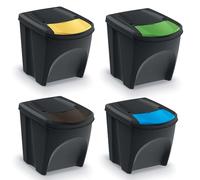Keden Sortibox Set di contenitori per la raccolta differenziata Impilabile (4, 25l)