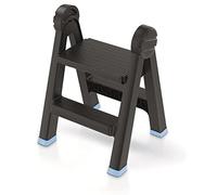 Keden Titan Ladder - Scaletta pieghevole con 2 gradini, portata fino a 150 kg, in plastica, antiscivolo, 47 x 43,5 x 63 cm