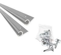 KEDER UK Binario per Tenda a C in Alluminio per Camper, Roulotte e Caravan - Anodizzato, Preforato con Viti in Acciaio Inox - 2x120cm