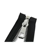 KEDFZY 2 Pezzi, 5#, Cerniere Metalliche autobloccanti Aperte da 35-85 cm, per Abbigliamento, Calzature, Tasche e Accessori per Cucire Indumenti,Nero,65 Centimetri