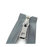 KEDFZY 2 Pezzi, 5#, Cerniere Metalliche autobloccanti Aperte da 35-85 cm, per Abbigliamento, Calzature, Tasche e Accessori per Cucire Indumenti,Grigio,65 Centimetri