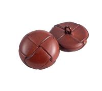 KEDFZY 4 Pezzi da 18/23/25 mm, Bottoni in Pelle Intrecciata, Adatti per Giacche a Vento e Cappotti, Accessori per Cucito Fai da Te,18 Millimetri