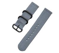 KEDFZY Cinturino per orologio unisex in nylon largo 20-24 mm e lungo 22 cm, cinturino di ricambio resistente per l'uso quotidiano casual.,Grigio,24 millimetri