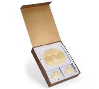 KEDMA - Set di Maschere Viso e Occhi - 16x80g+16x12g | Le maschere viso e occhi con oro 24K, collagene e acido ialuronico idratano e illuminano la pelle.