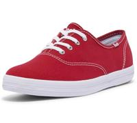 Keds Champion Canvas Lace Up, Scarpe da Ginnastica. Donna, Colore: Rosso, 35.5 EU Larga
