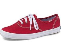 Keds Champion-Scarpe Stringate Ginnastica Donna, Tela Rossa, 41.5 EU X-Larga