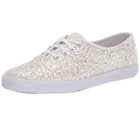 Keds Women's Champion Glitter Sneaker, White, 8
