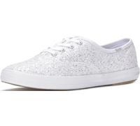Keds Women's Champion Glitter Sneaker, White, 8
