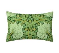 Keebik Copricuscino decorativo verde con stampa di William Morris Pimpernel, per esterni, morbida, decorazione per la casa, soggiorno, letto, divano, auto, 30,5 x 50,8 cm