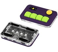KEEBMONKEY Sayo O3C O3C OSU - Tastiera ad effetto Hall con joystick e schermo, in alluminio CNC RGB con una sola mano, tastiera programmabile USB-C personalizzata (viola (4 tasti)
