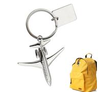 Keechain 3D in metallo in metallo - portachiavi aeronautico aeronautico | per viaggiatori, piloti, amanti 'aviazione - porta chiave elegante e durevole per bagagli, zaino, auto, bombo