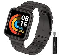 Keecuty Cinturino in Metallo Compatibile per Xiaomi Mi Watch 2 Lite/Redmi Watch 2 - Acciaio Inossidabile