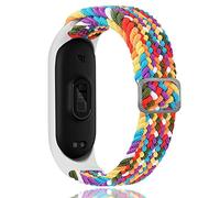 Keecuty Cinturino in Nylon per Mi Band 6/5/4/3 Bracciale Tessuto Elastico Intrecciato in Morbido Nylon Braccialetti Sportivi Elasticità Traspirante Cinturino Espandibile per Mi Band 6/5/4/3