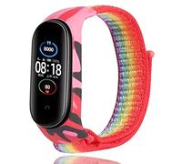 Keecuty Cinturino in Nylon per Mi Band 6/5/4/3 Bracciale Tessuto Elastico Intrecciato in Morbido Nylon Braccialetti Sportivi Elasticità Traspirante Cinturino Espandibile per Mi Band 6/5/4/3