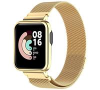 Keecuty Cinturino per Xiaomi Mi Watch Lite/Redmi Watch Cinturini Metallo in Acciaio Inossidabile Bracciale, Cinturino Orologio in Maglia Intrecciata in Bracciale Cinturino per Uomo e Donna (Oro)