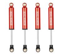 KEEDA Ammortizzatore a molla incorporato per 1/12 1/16 1/18 1/24 RC Crawler MN128 TRX4M K10 F150 (4 pezzi, rosso, 77 mm)