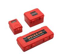 KEEDA - Mini custodia per bagagli, in plastica, per simulazione di accessori per 1:10 RC Crawler Traxxas TRX4 Axial SCX10 90046 CC01 D90 (rosso)