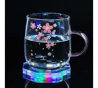 KEEDA Sottobicchiere a LED per bevande, sottobicchiere in acrilico ricaricabile per bar, cocktail, birra, bibite, stuoia luminosa per feste, matrimoni, bar club (RGB ottagonale)